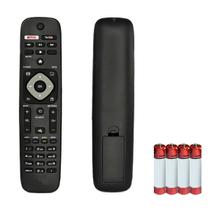 Controle Remoto Compatível com Tv Philips Smart Com Tecla Youtube E Netflix + PILHAS