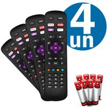 Controle Remoto Compatível com Tv Roku Philco Smart Semp Tcl Controle Para Tv Smart Led Netflix GloboPlay Hbo