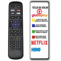Controle Remoto Compatível Para Smart Tv Semp Roku + Pilhas Com Teclas Netflix Globo Play - Lelong