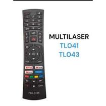 Controle Remoto Compativel Tv Multilaser Smart TL041 TL043 Tela Smart Full HD Tela 42" Tela 40" FBG-9196