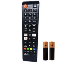 Controle Remoto compatível TV Samsung Com Pilhas Função Netflix Globoplay Prime video