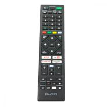 Controle Remoto Compatível TV Smart Sony LED LCD com botão Netfliix, YouTube, Google Play e PrimeVideo KA-2979