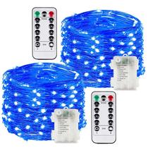 Controle remoto de bateria String Lights BOSSERN 2x10m 100 LED Blue Controle remoto de bateria String Lights BOSSERN 2x10m 100 LED Blue