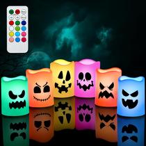 Controle remoto de mudança de cor com 6 velas LED de Halloween JOYIN