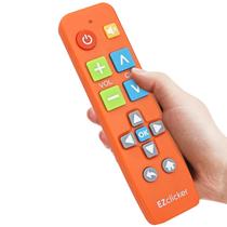 Controle remoto de TV universal EZClicker Big Button Orange para idosos Controle remoto de TV universal EZClicker Big Button Orange para idosos