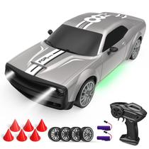 Controle remoto Drift Car RC Tech 1:20 4WD 20KM/H com LED prateado