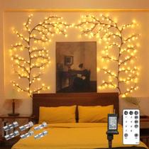 Controle remoto Fairy Lights Probapro Willow Vine de 2,3 m 144 LEDs Controle remoto Fairy Lights Probapro Willow Vine de 2,3 m 144 LEDs