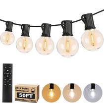 Controle remoto impermeável Bosceos 15m 26 Bulbs Outdoor String Lights Controle remoto impermeável Bosceos 15m 26 Bulbs Outdoor String Lights
