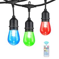 Controle remoto impermeável RGB Outdoor String Lights Auroraworld de 7,3 m