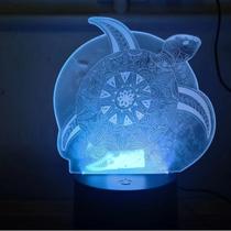 Controle remoto Night Light Sea Turtle 3D Touch em acrílico