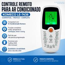 Controle Remoto para Ar Concidionado Komeco KZ01 LE7436 Controle Remoto para Ar Concidionado Komeco KZ01 LE7436