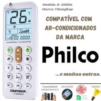 Controle Remoto para ar condicionado Philco com lanterna de led, luz de fundo etc.