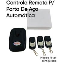 Controle Remoto Para Porta De Aço Automática Enrolar - Com 03 Controles - Configurado