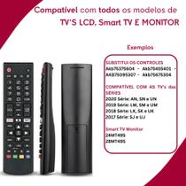 Controle Remoto Para Smart Tv Compatível Universal com Pilhas - FBG