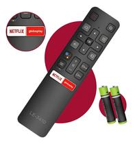 Controle Remoto para TCL Smart TV Android 4k LE7410 Netflix GloboPlay Sem Comando de Voz 2 Pilhas