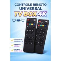 Controle Remoto Para TV Box 4K Universal Smart Com Botões Inteligentes Aparelho Completo Compatível