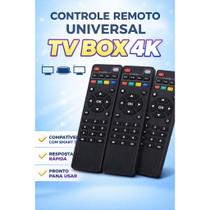 Controle Remoto Para TV Box 4K Universal Smart Com Botões Inteligentes Aparelho Completo Compatível