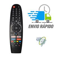 Controle remoto para tv multilaser smart com teclas de atalho