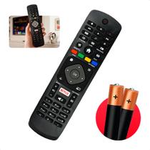 Controle Remoto Para Tv Philips Smart Universal Netflix + 2 Pilhas