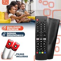 Controle Remoto Para TV Smart LED Preto AKB75095315 Alimentação AAA