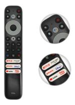 Controle remoto para tv tcl led 4k netflix prime video globoplay disney+ youtube tcl ch