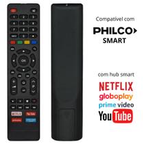 Controle Remoto Philco Smart Tv Compatível Com 4k Tecla Netflix Prime Vídeo Youtube Globoplay Universal PTV32G52S