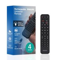Controle Remoto PHILIPS Recarregável Retroiluminado para 4 Dispositivos