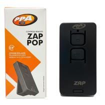 Controle Remoto PPA ZAP POP Preto 433,92 MHz, Compatível Motor Garen, Sistema Anti Clonagem, Código Rolante