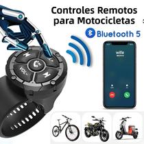 Controle Remoto Sem Fio Bluetooth 5.3 Para Capacete E Guidão De Moto/Bicicleta Com Fone De Ouvido