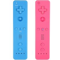 Controle remoto sem fio para Wii U - Yosikr, 2 pacotes, rosa/azul