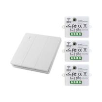 Controle Remoto Sem Fio Smart RF 433Mhz Para Painel De Parede, Mini Receptor De Relé, Interruptor De