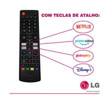 Controle remoto smart tv lg akb76037602 akb76040312 akb76040304 *netflix * prime vídeo * disney + * globoplay*