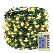 Controle remoto String Lights Decute 300LED 30m Green Wire Warm White