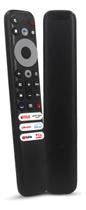Controle Remoto Substituto Compatível Com Tv Tcl Rc802v Rc902v Teclas Netflix Globoplay Youtube Preto