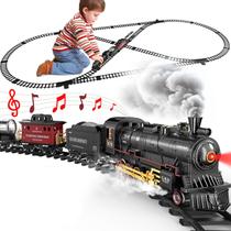 Controle remoto Train Set Hot Bee Alloy com locomotiva a vapor