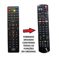 Controle remoto tv hq hqstv43 b5434 teclas pretas