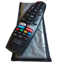 Controle Remoto Tv Multilaser 4K Tl042 Tl45 + Capa Proteção
