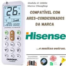 Controle Remoto Universal K-2080e para ar condicionado Hisense - Chunghop