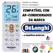 Controle Remoto Universal K-2080e para Ar Condicionado Portátil e Split Delonghi