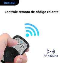 Controle Remoto Universal Para Porta De Garagem, 433mhz, 4 Botões, Clone, Aprendizagem Fixa,