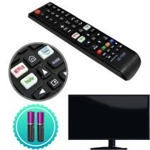 Controle Remoto Universal Para TV Smart 4K Kit com Pilhas AAA e 2 Peças