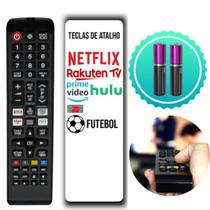 Controle Remoto Universal TV Smart 4K Kit Pilhas AAA com Peças Inclusas