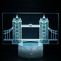 Controle remoto USB Touch Night Light 3D Castle Architecture