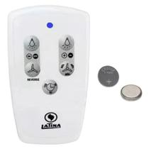 Controle Remoto Ventilador Latina Luz Azul Led Azul + Pilha