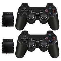 Controle sem fio ADHJIE para PS2, kit com 2 unidades e vibração dupla