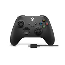 Controle Sem Fio + Cabo Usb-c Microsoft Xbox Series S X One PC Preto - 1V8-00013
