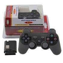 Controle Sem Fio Dualshock Compatível Com Playstation 2 PS3 PC Wireless - TechBrasil