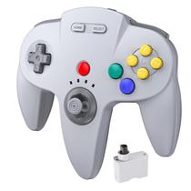 Controle sem fio N64 KIWITATA 2,4 GHz Retro Cinza Controle sem fio N64 KIWITATA 2,4 GHz Retro Cinza