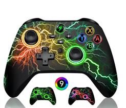 Controle Sem Fio Pc Game RGB LED Joystick Turbo