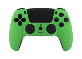 Controle Sem Fio Personalizado Crazy Controllerz para PS5 com Carcaça Frontal Z-Touch Toque Suave e Z-Grip Zonas de Conforto - Verde Neon